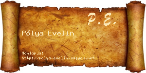 Pólya Evelin névjegykártya